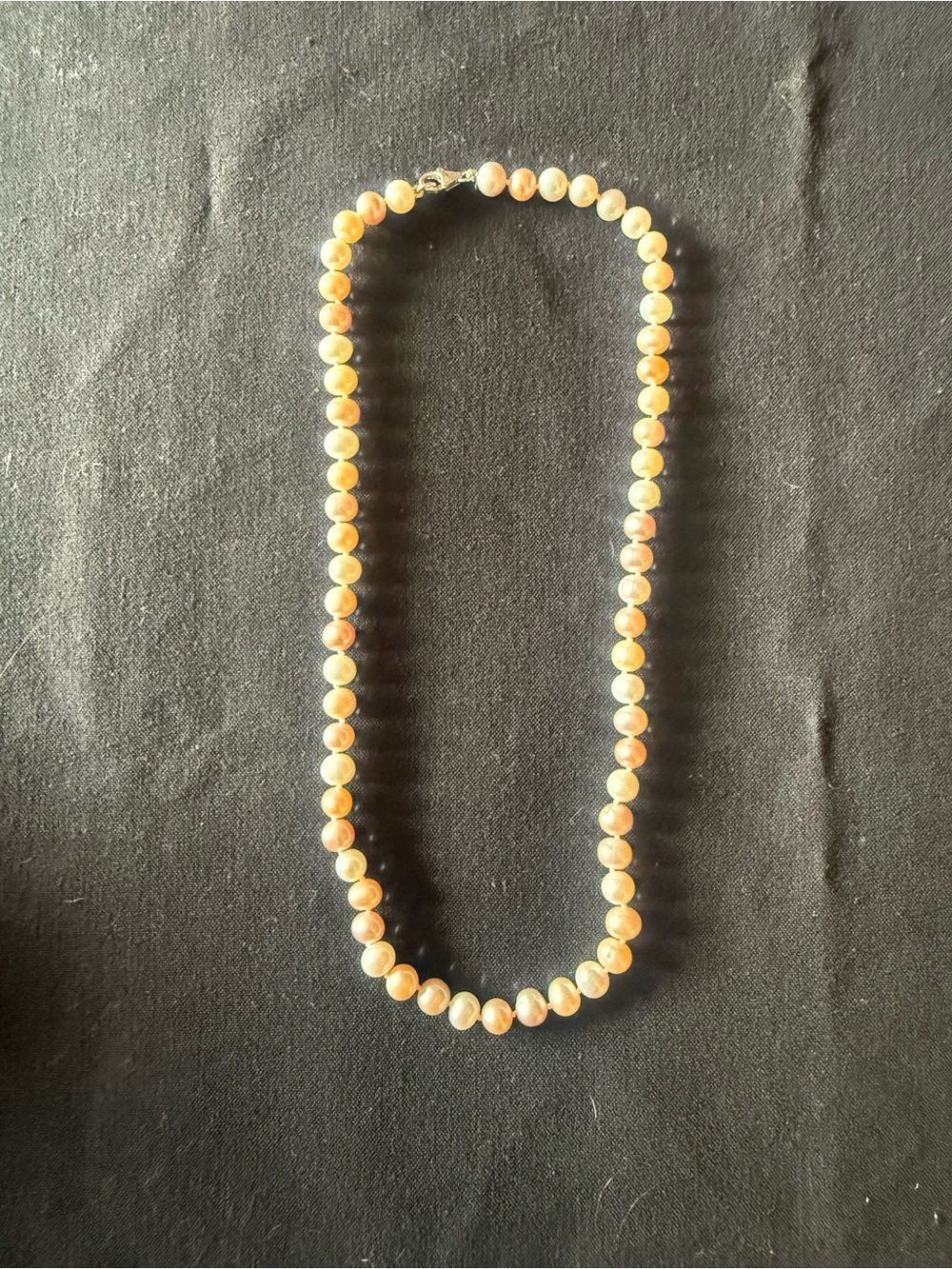 18” multi-colored 6-7mm cultured pearl necklace with clasp